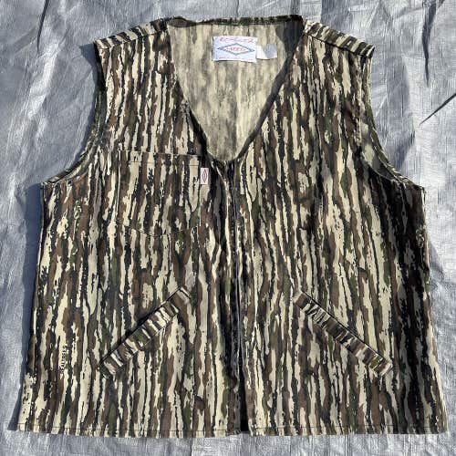 Vintage Neet Camouflage Outdoors Realtree Camo Zip Vest RARE Made In USA Size L