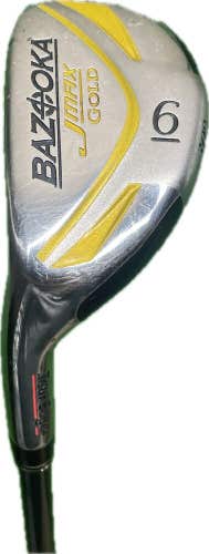 LH Tour Edge Bazooka JMax Gold 30° 6 Iron-Wood R Flex Graphite 37.5”L New Grip!