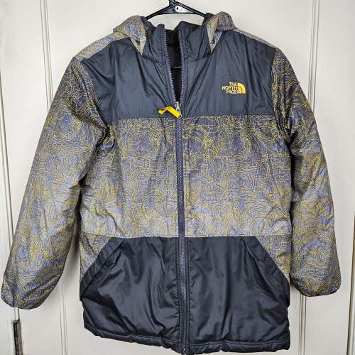 The North Face True or False Reversible Jacket Boys Size: L 14/16 Gray Green