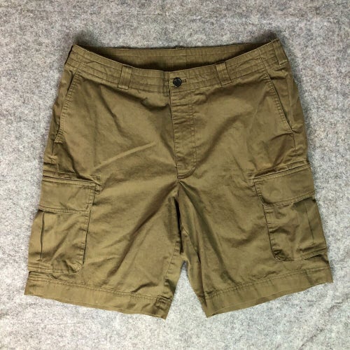 Brooks Brothers Mens Shorts 34 Brown Cargo Pocket Casual Zip Outdoor Solid 346