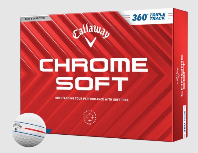 Callaway Chrome Soft Triple Track 360 Golf Balls (White, 12pk) 1dz 2024 NEW