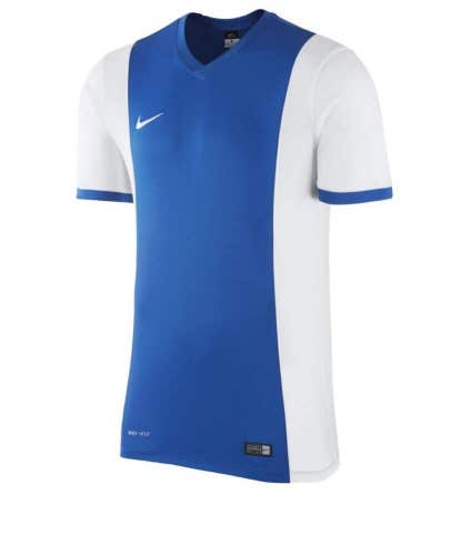 Nike Youth Boys Park Derby 620877 Size Medium Royal Blue White Soccer Jersey NWT