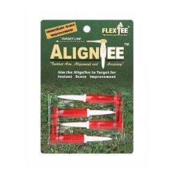 FlexTee AlignTee Flexible Golf Tees (4 pack) - 3" Alignment Helper Golf Tee