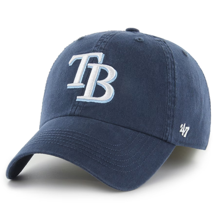 Tampa Bay Rays 47 Brand Franchise Logo Fitted Hat Cap Navy Blue XL