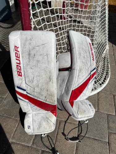 Junior Large Bauer Supreme S27 Goalie Leg Pads