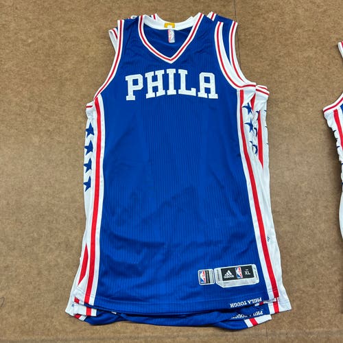 Philadelphia 76ers 2015-2017 Blue Away Blank Authentic On-Court Player Jerseys