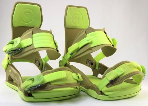Ride C-6 Snowboard Bindings Large (Men's US Size 10.5+) Olive/Lime 2024 - 77957