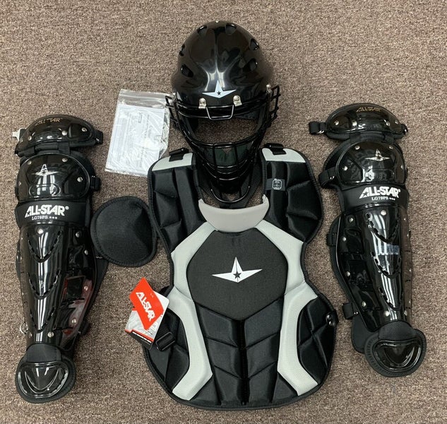 All Star Players Series Youth 7-9 Catchers Gear Set - Black Grey