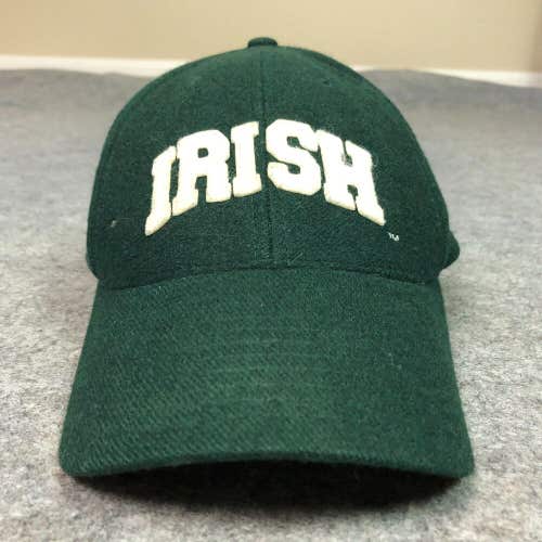 Vintage Notre Dame Fighting Irish Mens Hat Green White Wool Snapback NCAA Cap
