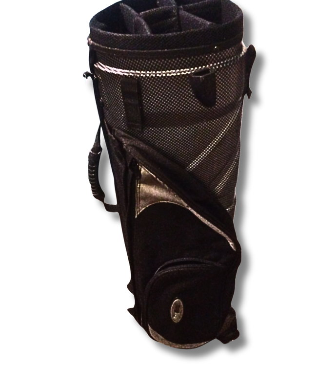 Bag Boy Men's Black and Gray 5-Way Divider Hybrid Golf Carry Bag with Wheels