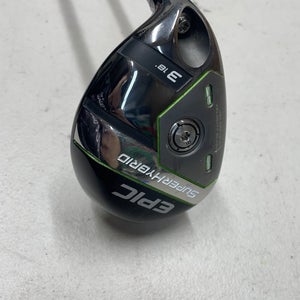 Used Callaway Epic Super Hybrid 3 Hybrid Stiff Flex Graphite Shaft Hybrid Clubs