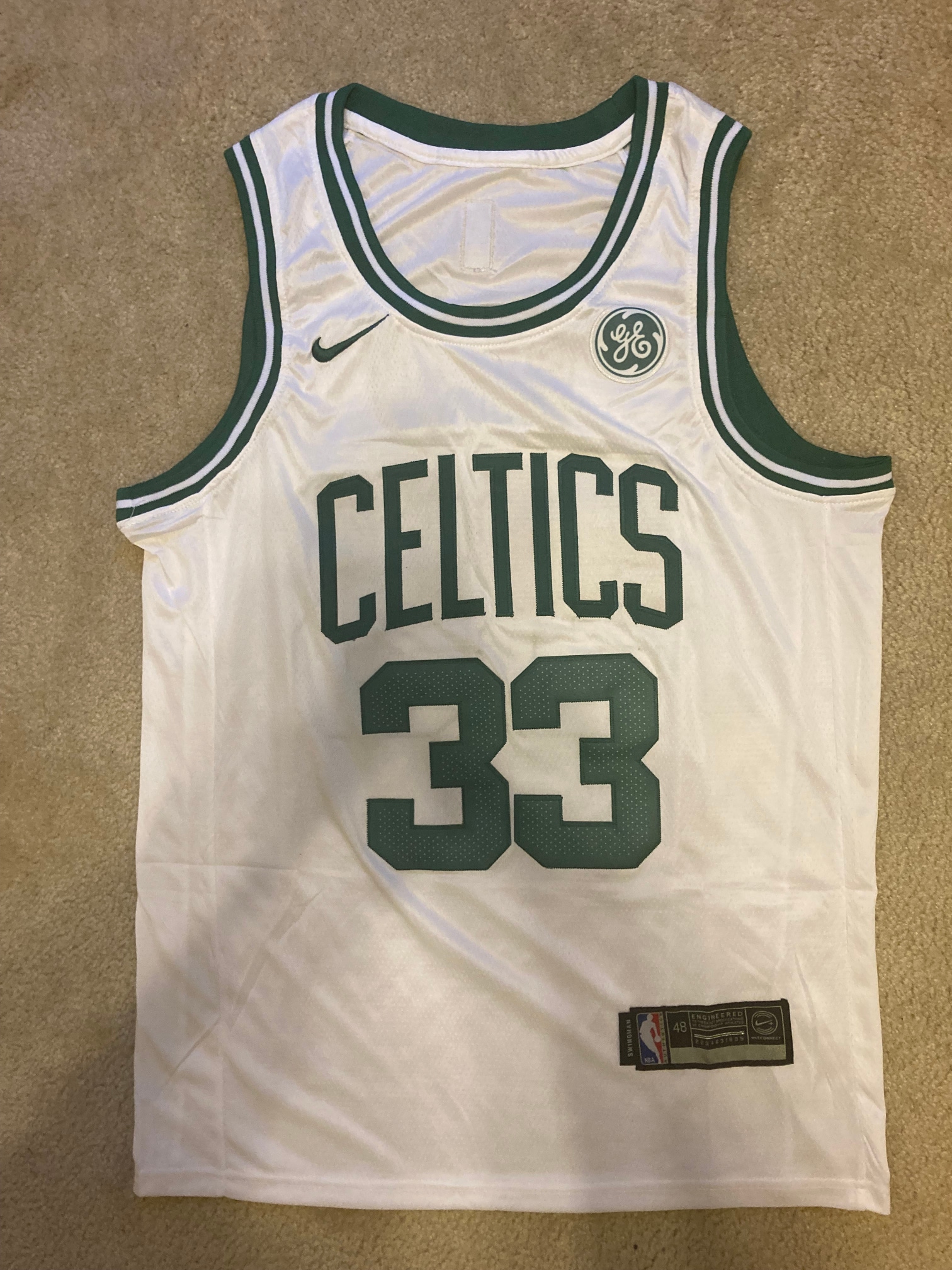 NEW - Mens Stitched Nike NBA Jersey - Larry Bird - Celtics - S-XXL - White