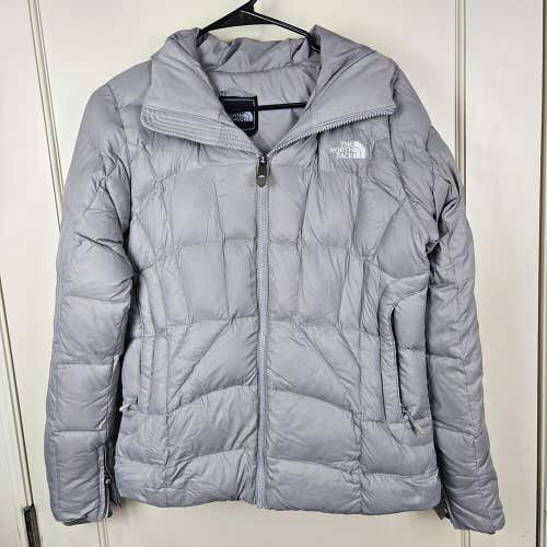 The North Face 550 Down Puffer Jacket Women's Size: S Gray Winter Coat Insulated
