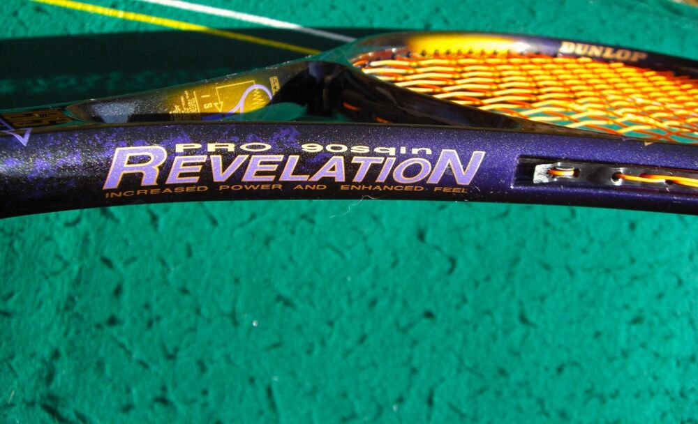 Dunlop Revelation Pro 90 sq.in. Strung 16x18 4 3/8 Racket MINT  Philippoussis | SidelineSwap