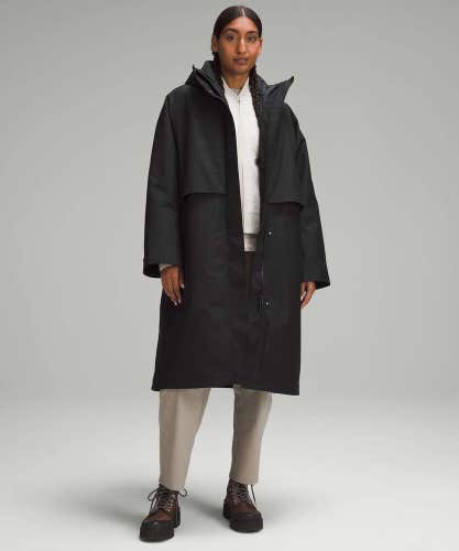 Lululemon 3 In 1 Insulated Rain Coat Jacket Parka Size 6 NWT Black $498 Retail