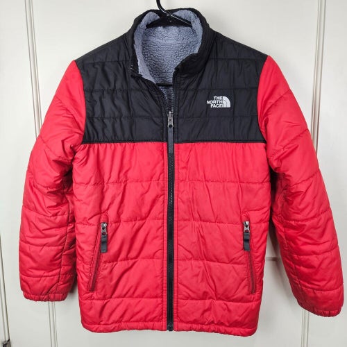 The North Face Jacket Boys Size: M 10/12 Red Black Chimborazo Reversible Coat
