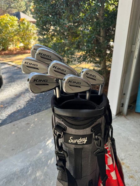 Men's Right Handed Stiff Flex Steel Shaft King Forged TEC Iron Set