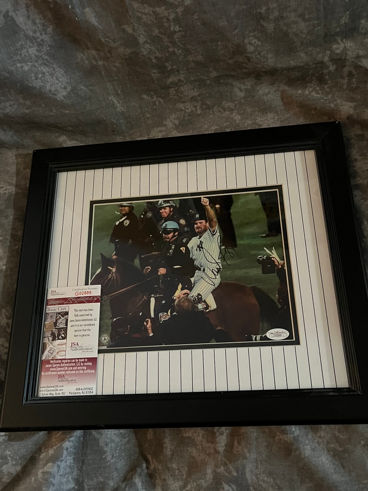 Wade Boggs JSA Autograph Matted Framed WS Photo JSA Authentication