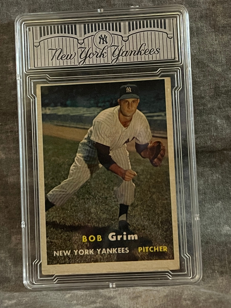 Bob Grim 1957 Topps Card Good Condition New York Yankees
