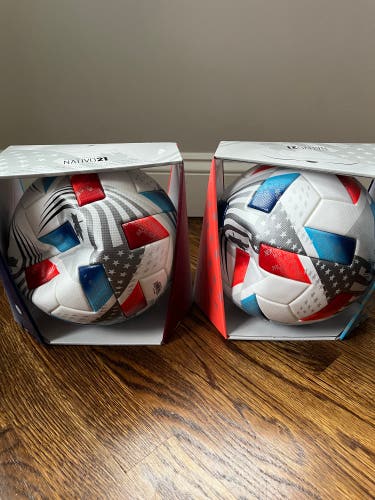 ADIDAS MLS PRO NATIVO 21 OFFICIAL MATCH SOCCER BALL SIZE 5 White Lot Of 2