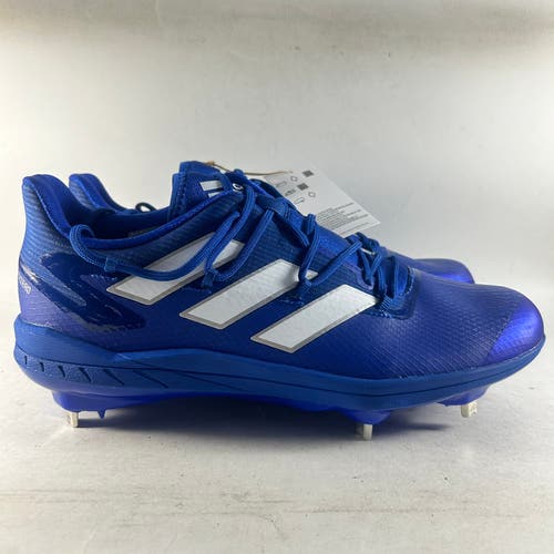 NEW Adidas Adizero Afterburner Mens Metal Baseball Cleats Blue Size 14 FZ4215