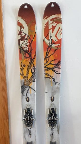 2015 K2 Backdrop Alpine Touring powder skis 167cm w/ Fischer Tour (Dynafit ST Rotation) 10 bindings