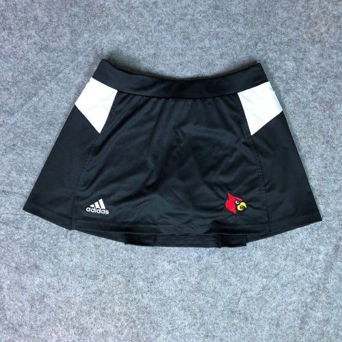 Louisville Cardinals Adidas Women Skort Small Black White Skirt NCAA Athletic A1