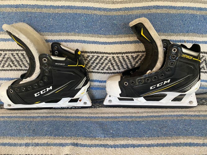 Used CCM Regular Width  7.5 Tacks Hockey Goalie Skates