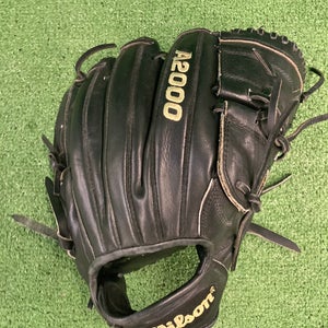 Black Used High School/College Wilson A2000 Right Hand Throw Pitcher's Baseball Glove 11.75"