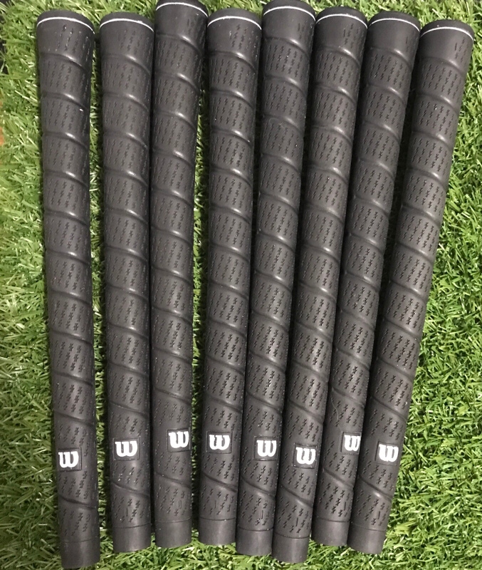 Set of 8 Wilson Golf Grips .58 Round Standard Size - Black