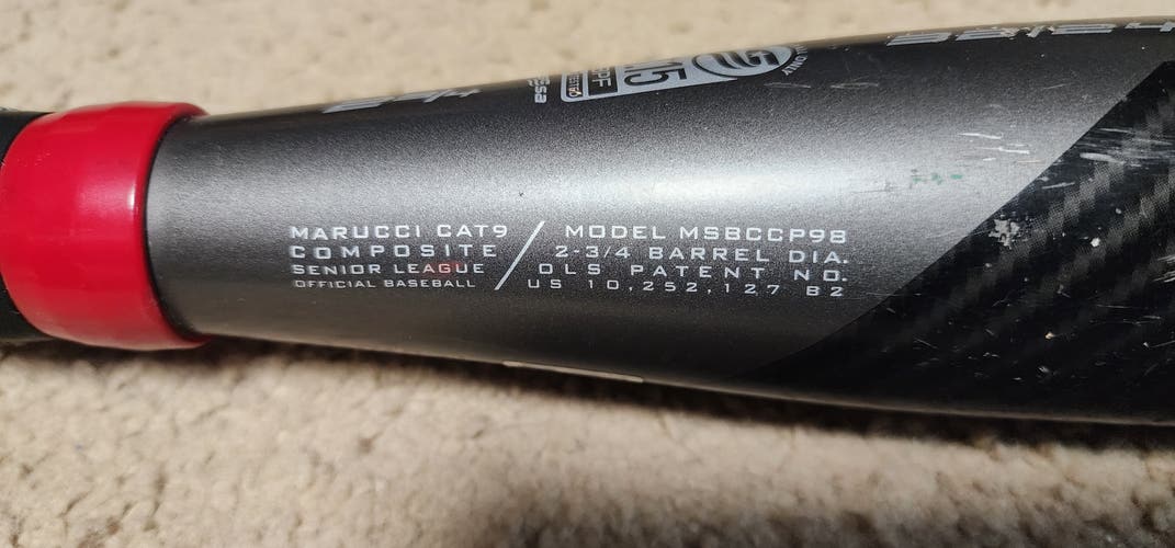 Used USSSA Certified 2022 Marucci Composite CAT9 Composite Bat (-8) 24 oz 32"