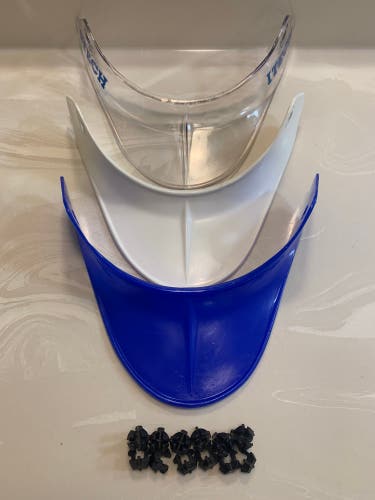Itech N6 Dangler Set White Blue Clear Goalie Combo Neck Guard Nectech N6 -  Vintage Combo Accessory