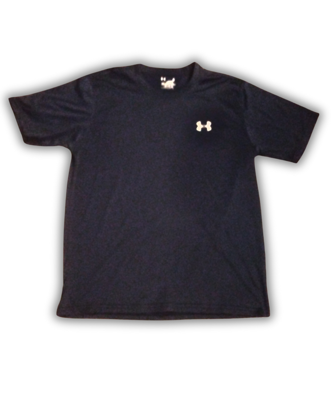 Under Armour Men's Medium Loose Heatgear Navy Blue Short Sleeve T-Shirt