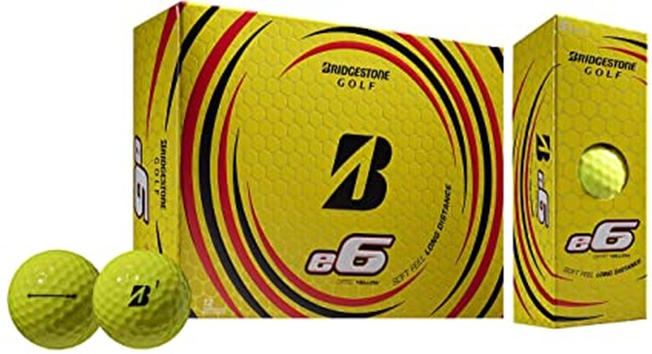 Bridgestone e6 Golf Balls (12pk, YELLOW, 2021) Soft Feel, Long Distance NEW