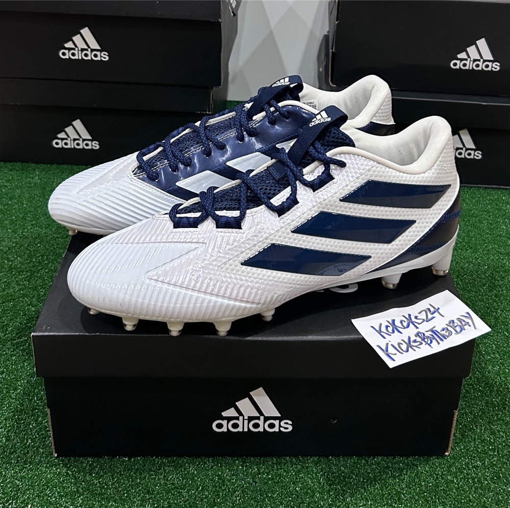 Adidas Freak Carbon Low Football Cleats size 11 Mens White Navy Blue F97403