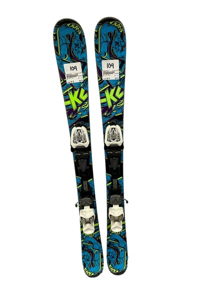 Used K2 Juvy 109 Cm Junior Downhill Ski Combo