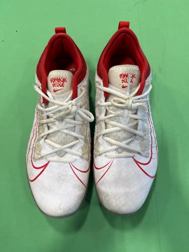 White Adult Used Size 11.5 (Women's 12.5) Turf Cleats Nike Alpha Huarache 7 Pro Low Top Footwear