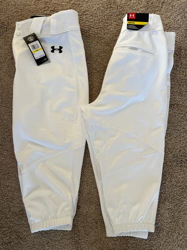 Two pair of new with tags under armour knicker baseball pants Men's Medium
