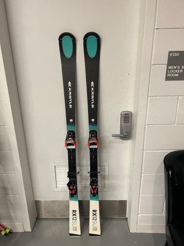 Used 2022 Kastle World Cup 165cm Alpine RX12 Slalom Skis With Marker Bindings