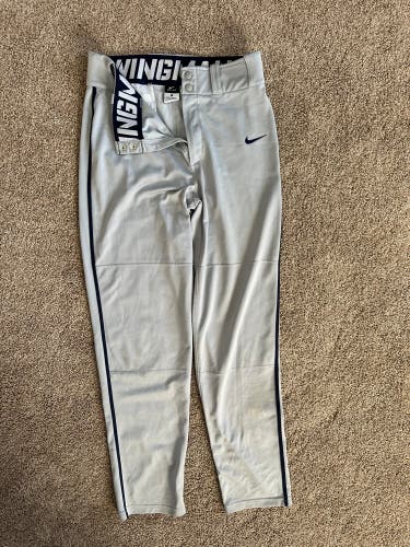 Men's Small Nike Baseball Pants Bundle: two pair- grey with navy piping and all white