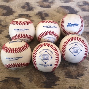 New 6 Pack Baden Collegiate Perfection Baseballs