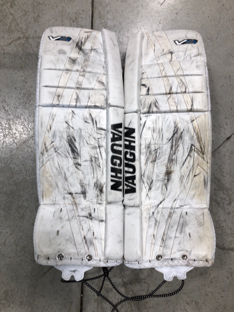 Used Junior Vaughn Velocity V9 Hockey Goalie Leg Pads (28" + 2")