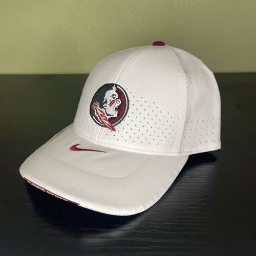 Florida State Seminoles Nike White Sideline Legacy91 Performance Adjustable Hat