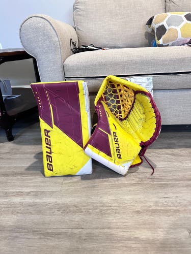 Bauer Pro Stock Mach Goalie Glove And Blocker Set