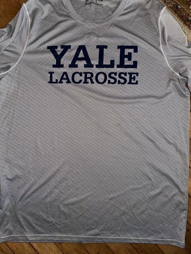 Gray Yale Lacrosse Under Armour Shirt