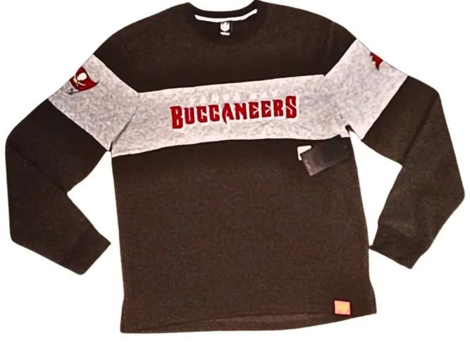 NFL Team Apparel Mens Medium Buccaneers Logo Graphic Long Sleeve Sweatshirt