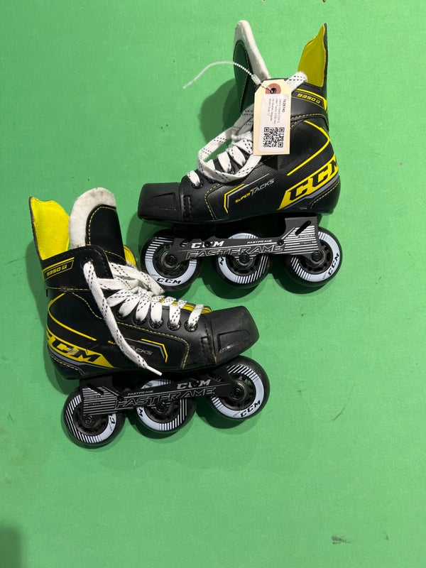 Junior Used CCM Super Tacks 9350 Inline Skates Regular Width Size 13