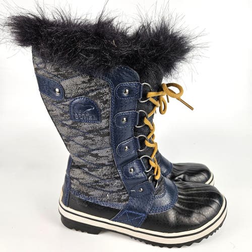 Sorel Tofino II Womens Size 7 Winter Snow Boots Blue Black Waterproof NL2584 464
