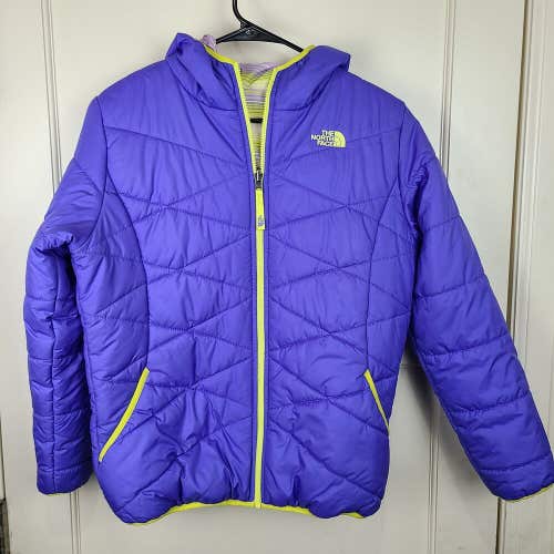 The North Face Girls Szie: XL Reversible Winter Jacket Coat Blue