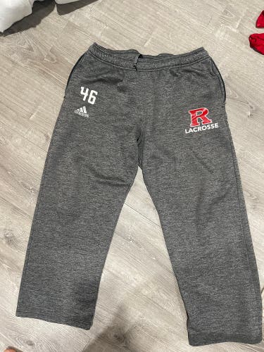 Rutgers Adidas Mens Lacrosse Sweatpants - L #46